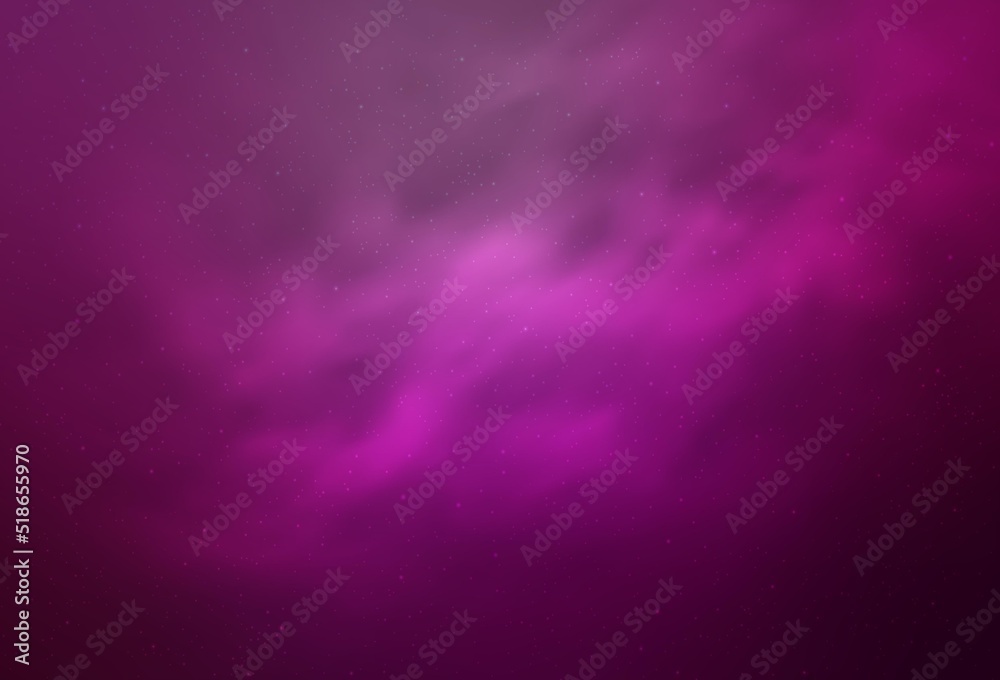 Fototapeta premium Light Pink vector layout with cosmic stars.