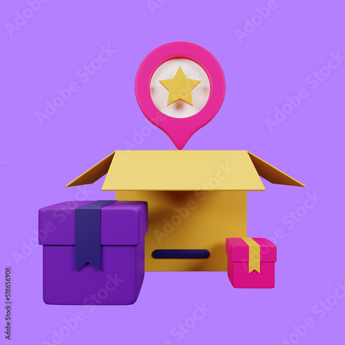 Location 3D Icon Illustration for your website, user interface, and presentation. 3D render Illustration.