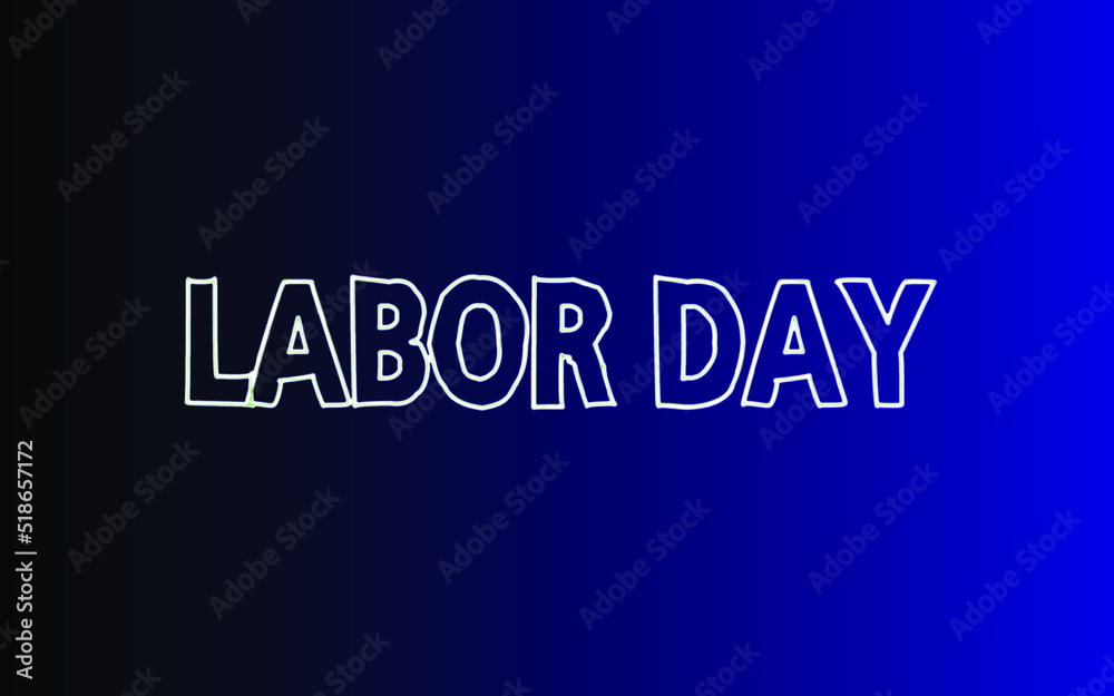 Labor day typography editorial text effect t shirt design