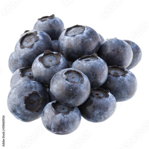 blueberry or bilberry  isolated on white background cutout