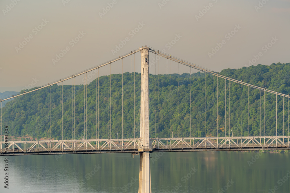 Support tower of the Mid-Hudson suspension bridge located near Poughkeepsie, New York

