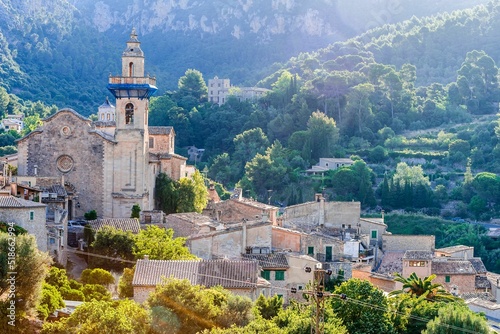 Beautiful view of the Casa Natal de Santa Catalina, Valldemossa, Mallorca, Spain photo