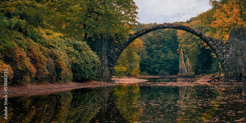 Rakotz bridge with fall colors © Claus