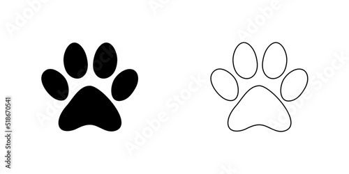 Cat footprint. Vector icon. International cat day 2022.