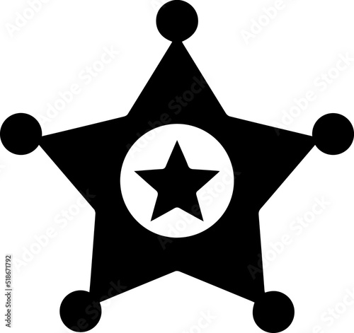 sheriff star badge isolated design