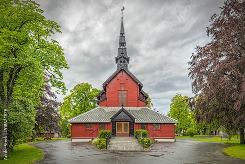 Print op canvas Tilfredshet chapel in Trondheim, Norway