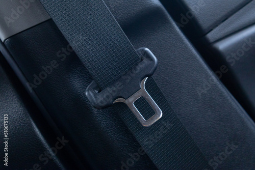 Car seat belt safe driving concept