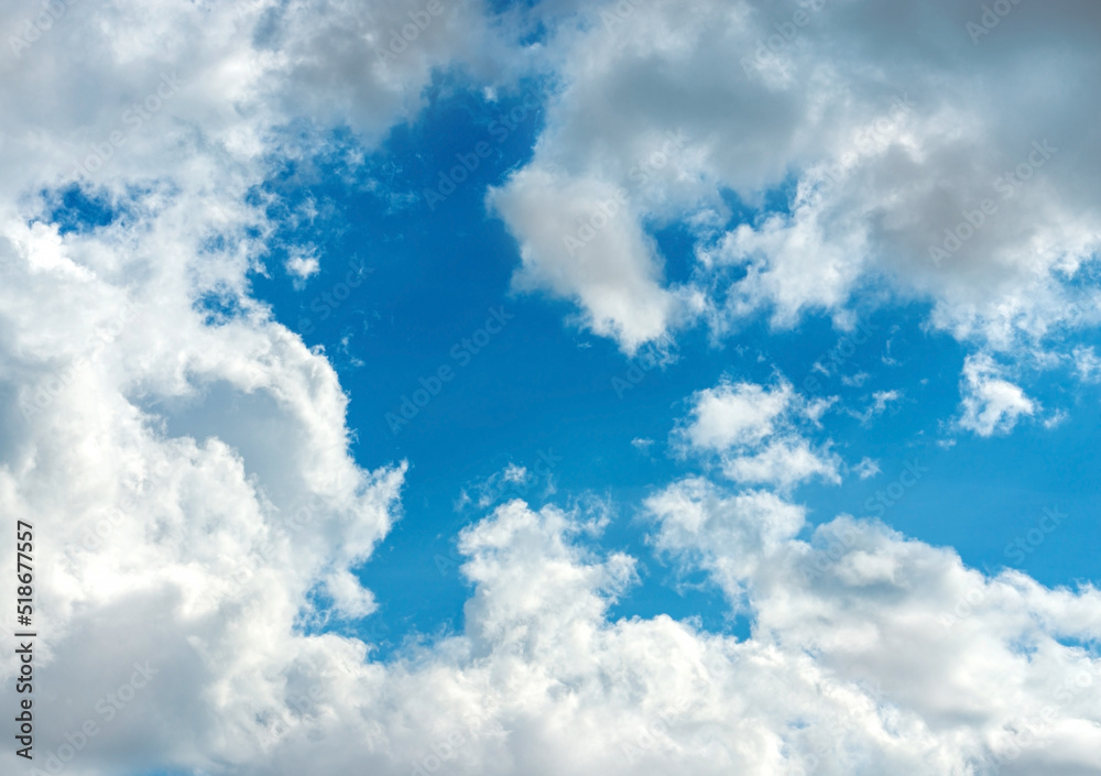 Summer sky. Beautiful blue sky with white clouds. Summer background. Summer sky. Beautiful blue sky with white clouds. Summer background.
