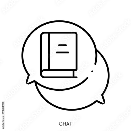 chat icon. Linear style sign isolated on white background. Vector illustration