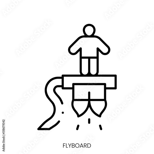 flyboard icon. Linear style sign isolated on white background. Vector illustration