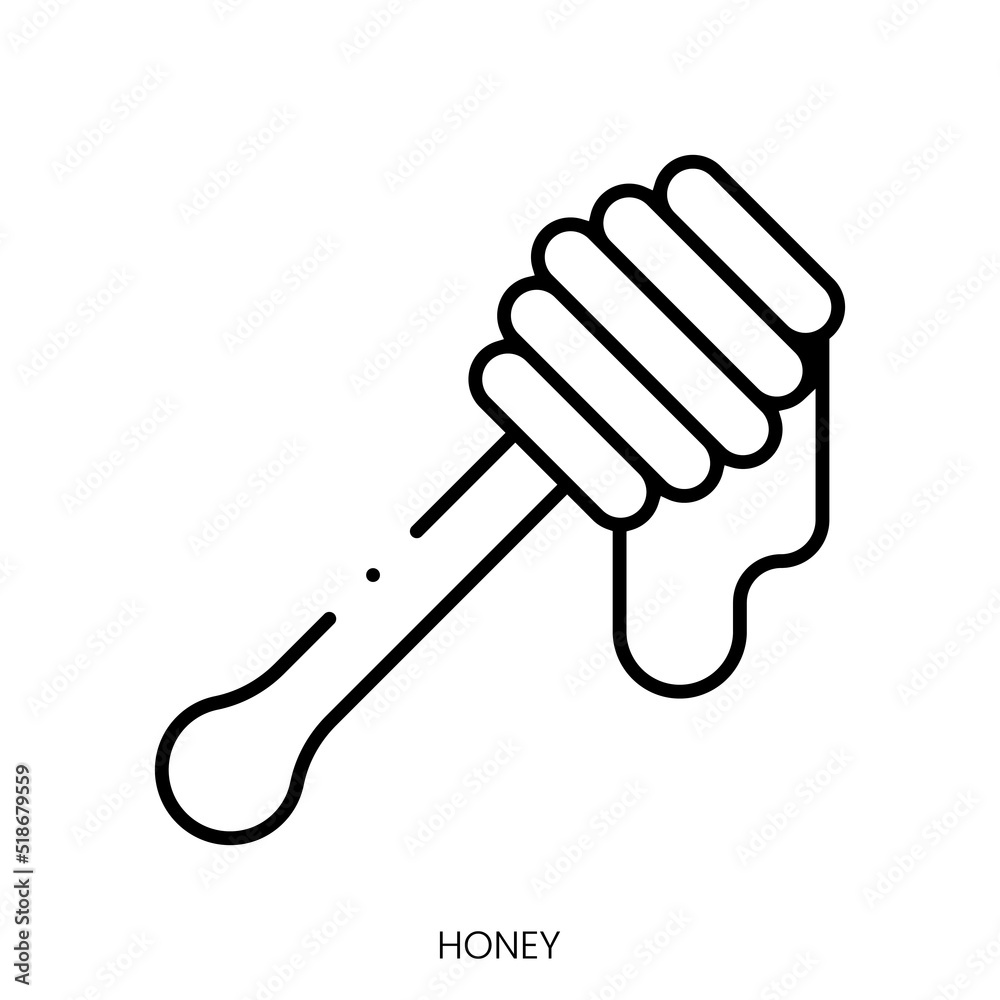 honey icon. Linear style sign isolated on white background. Vector illustration honey icon. Linear style sign isolated on white background. Vector illustration