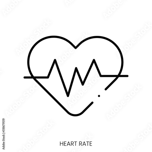 heart rate icon. Linear style sign isolated on white background. Vector illustration