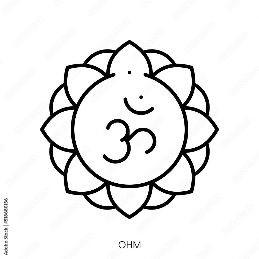 ohm icon. Linear style sign isolated on white background. Vector illustration ohm icon. Linear style sign isolated on white background. Vector illustration