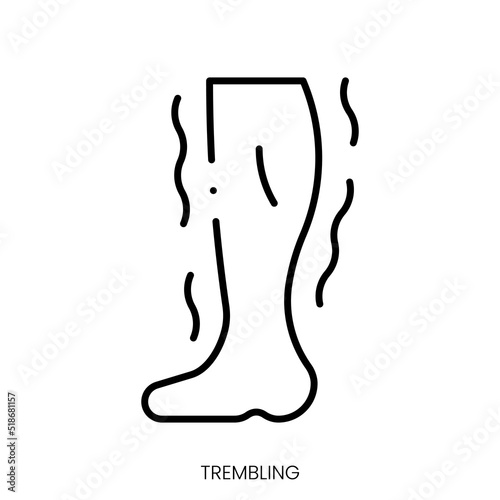 trembling icon. Linear style sign isolated on white background. Vector illustration