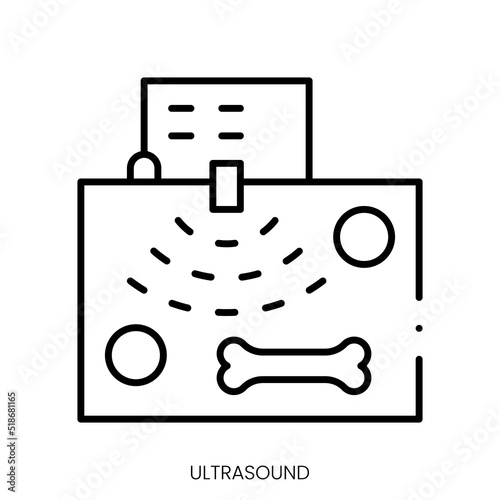 ultrasound icon. Linear style sign isolated on white background. Vector illustration photo
