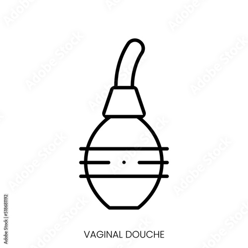vaginal douche icon. Linear style sign isolated on white background. Vector illustration photo