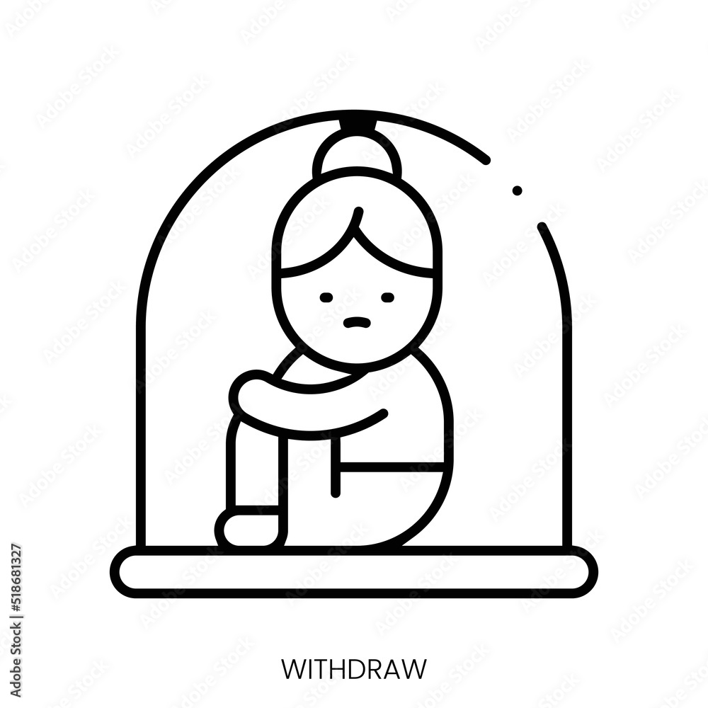 withdraw icon. Linear style sign isolated on white background. Vector illustration withdraw icon. Linear style sign isolated on white background. Vector illustration