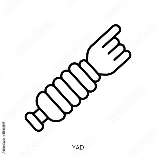 yad icon. Linear style sign isolated on white background. Vector illustration photo