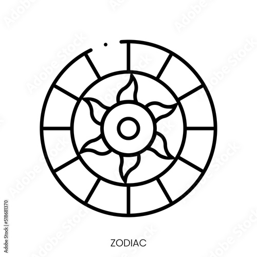 zodiac icon. Linear style sign isolated on white background. Vector illustration