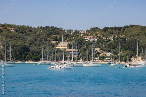 Summer vacation at Lakka Paxoi (Paxi) Greek Ionian Island 