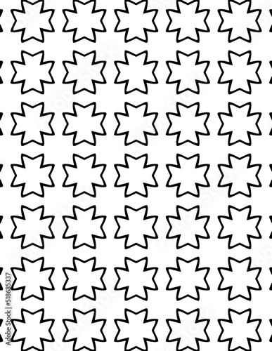 KDP Geometric Seamless Vector Patterns Graphic. black and white coloring page pattern. KDP interior SVG file 