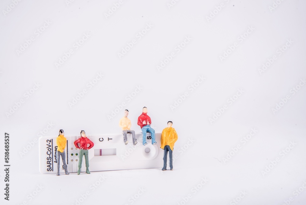 Negative covid test with people. Covid free people. Healthy people. Diorama. Negative covid test with people. Covid free people. Healthy people. Diorama.