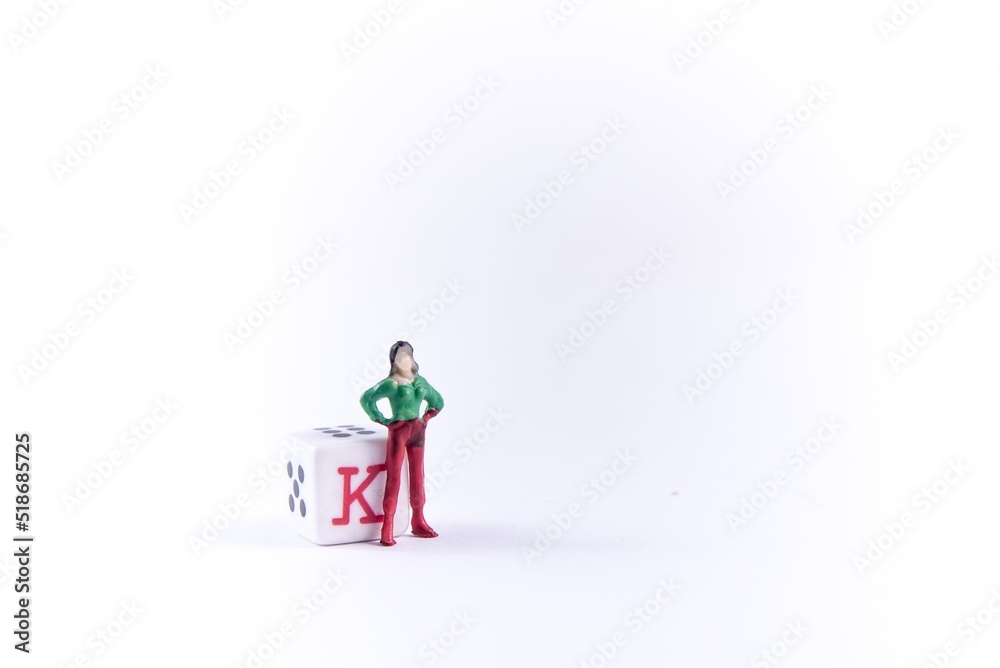 Girl with poker dice. Pokerface. Vitamin K. Diorama. Girl with poker dice. Pokerface. Vitamin K. Diorama.