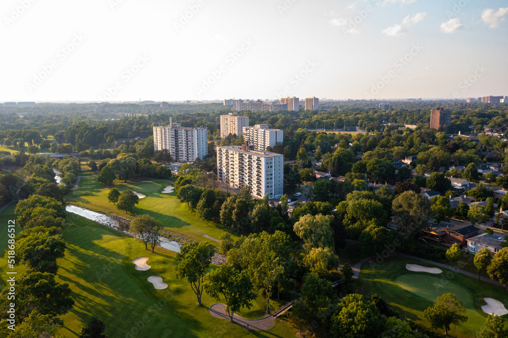 South Etobicoke golf course with condos near by  
