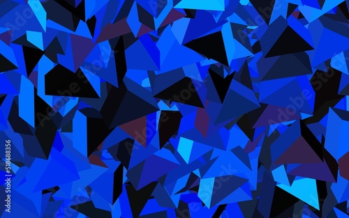 Dark Blue, Yellow vector pattern with polygonal style.