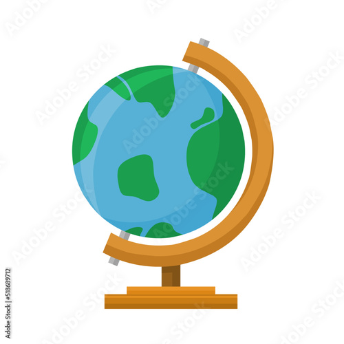 global flat illustration with simple design for educational elements