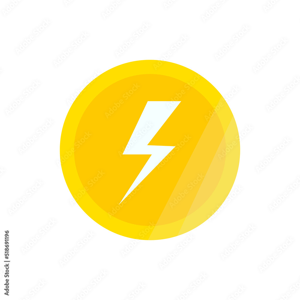 A golden coin of energy that shines. Vector illustration A golden coin of energy that shines. Vector illustration