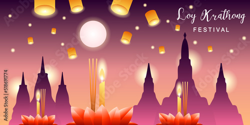 Loy Krathong festival design concept