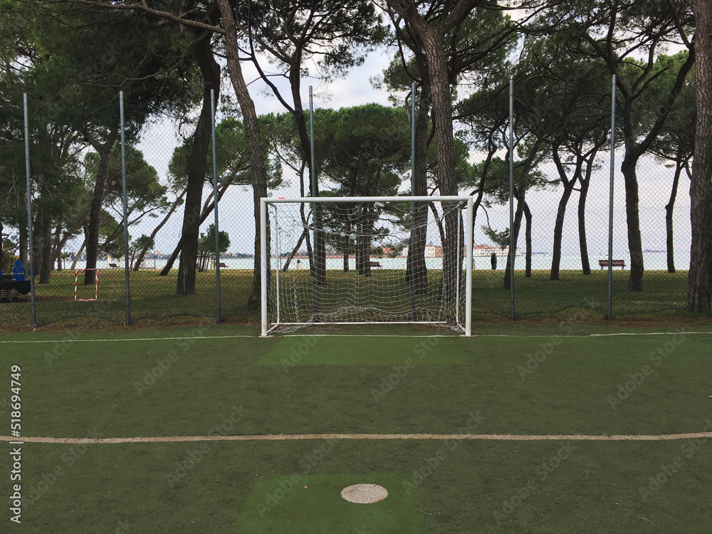 Fototapeta premium A small field to play soccer at Venice