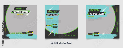 Soccer sport social media post