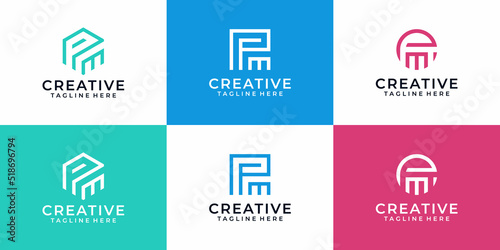 Abstract branding logo vector design element