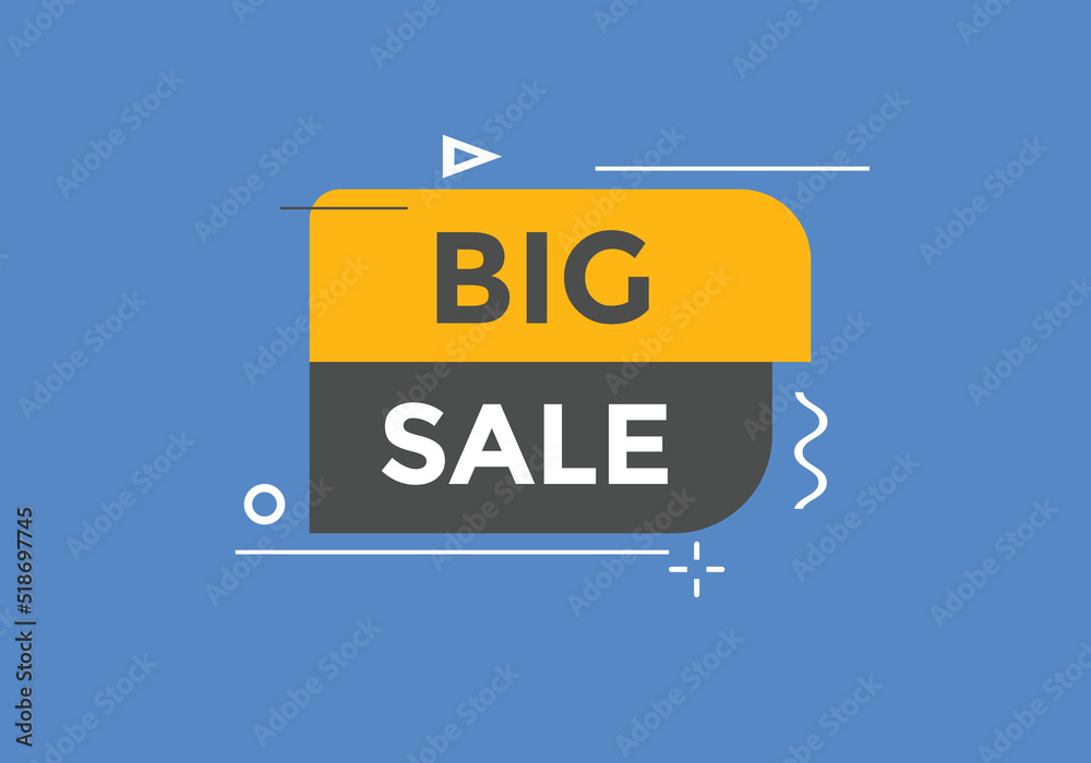 Big sale Colorful web banner. vector illustration. Big sale label sign template
