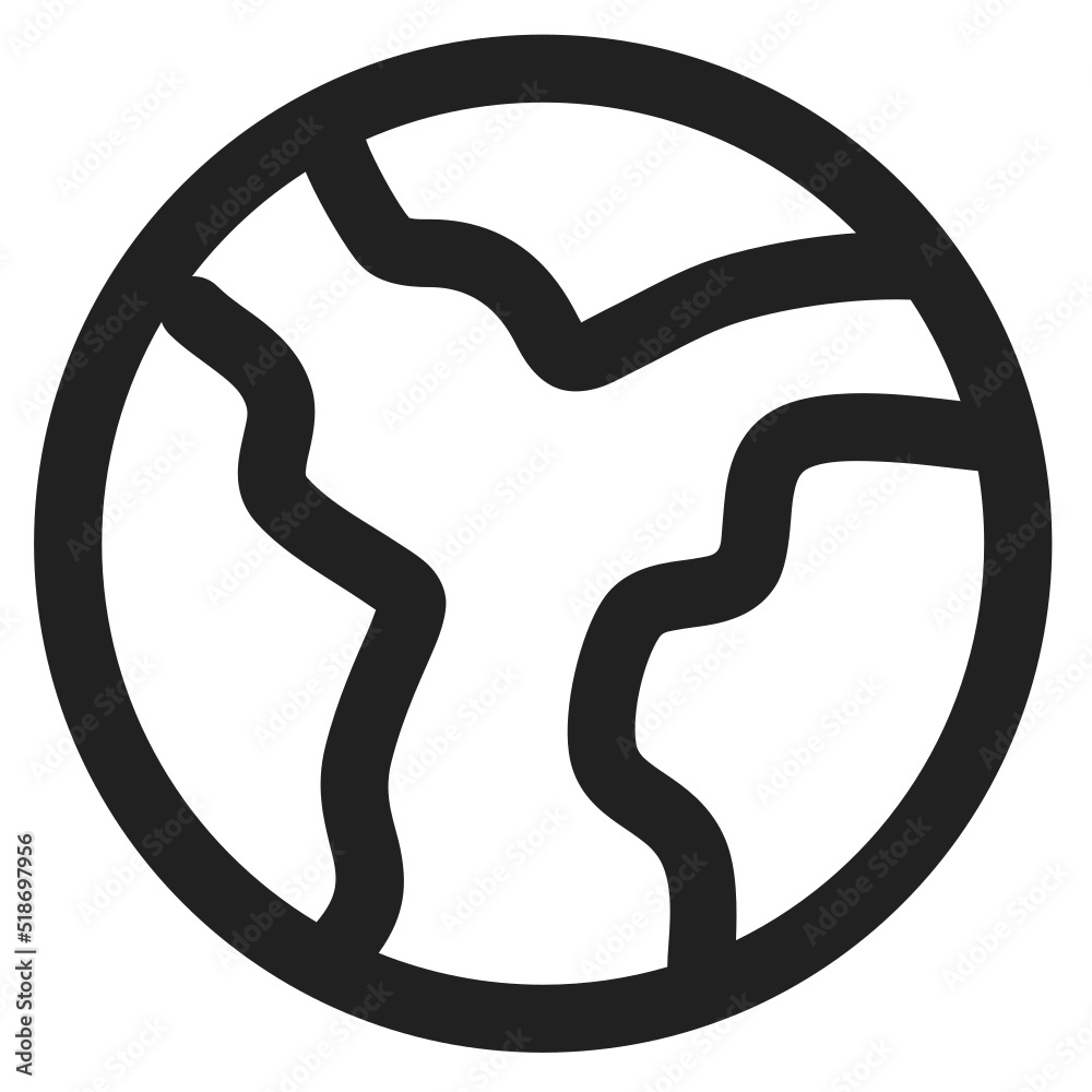 earth Icon Outline