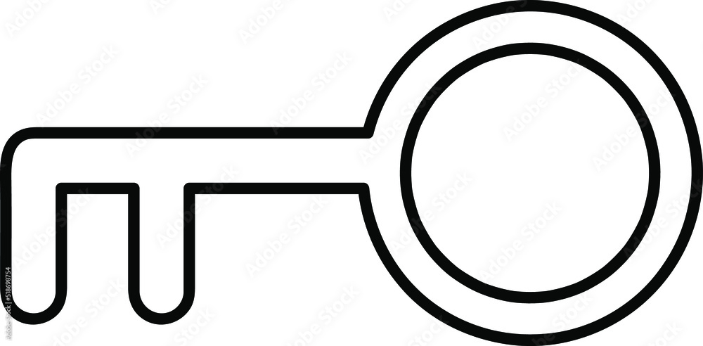 Key vector icon illustration on white background..eps