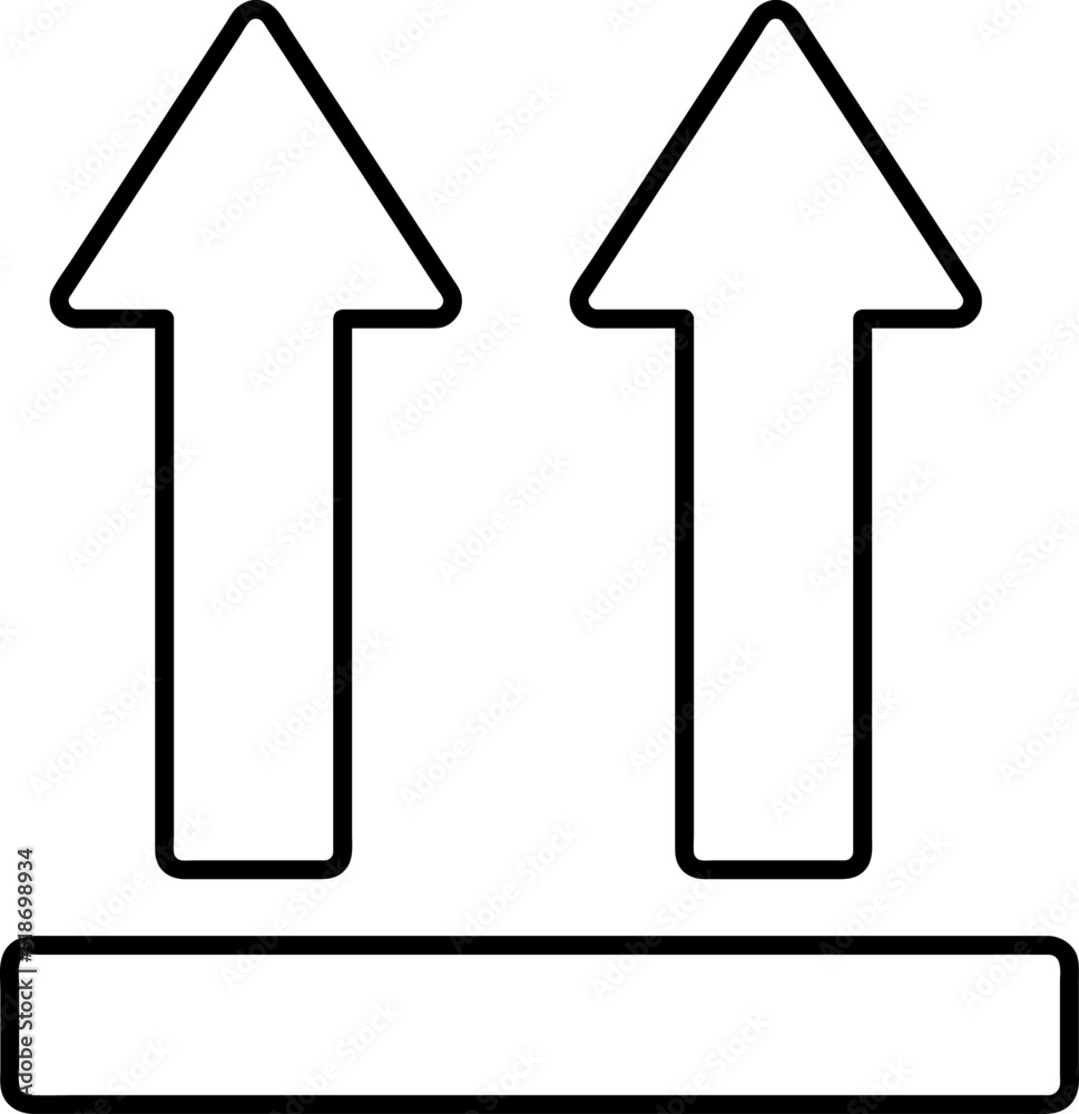 line icon of Side Up sign illustration on white background..eps line icon of Side Up sign illustration on white background..eps