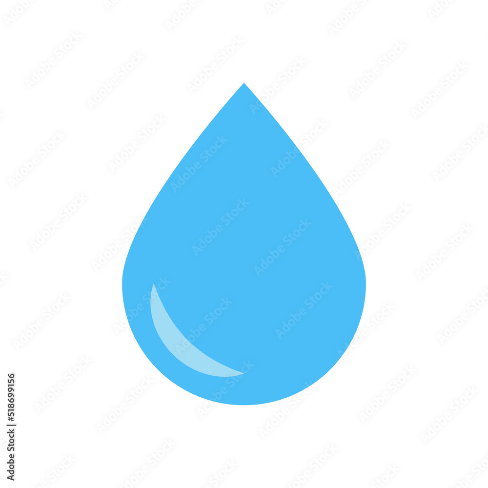 Water drop vector icon on white background Water drop vector icon on white background