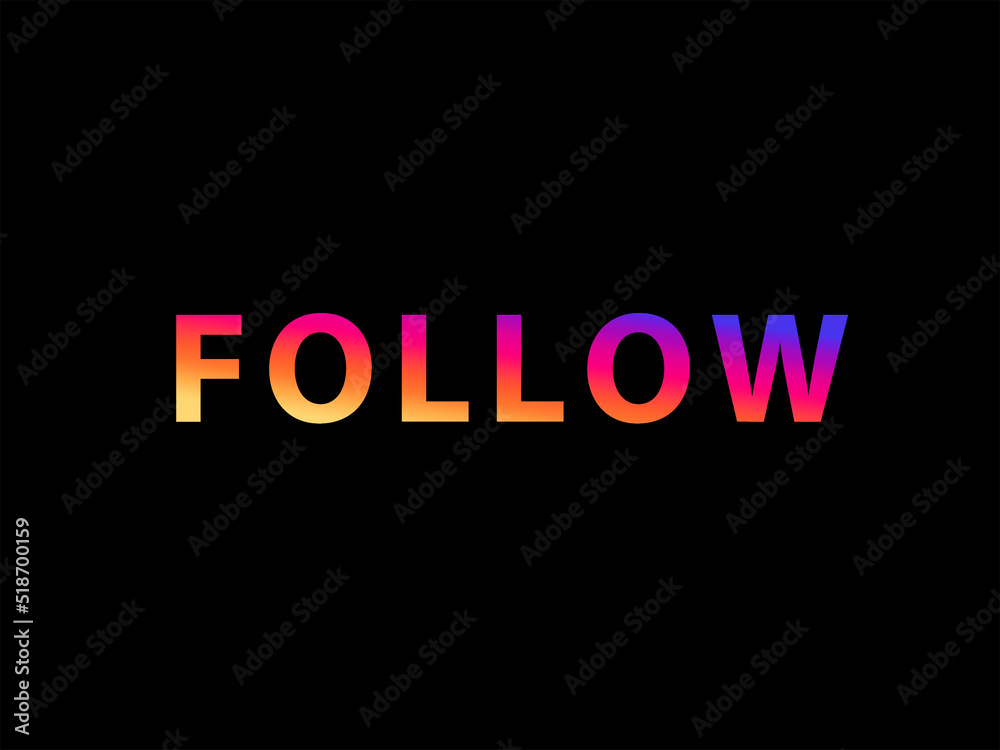 Obraz premium Rainbow Follow Gradient Text Printable Background 300dpi