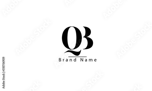 QB BQ Q B abstract vector logo monogram template