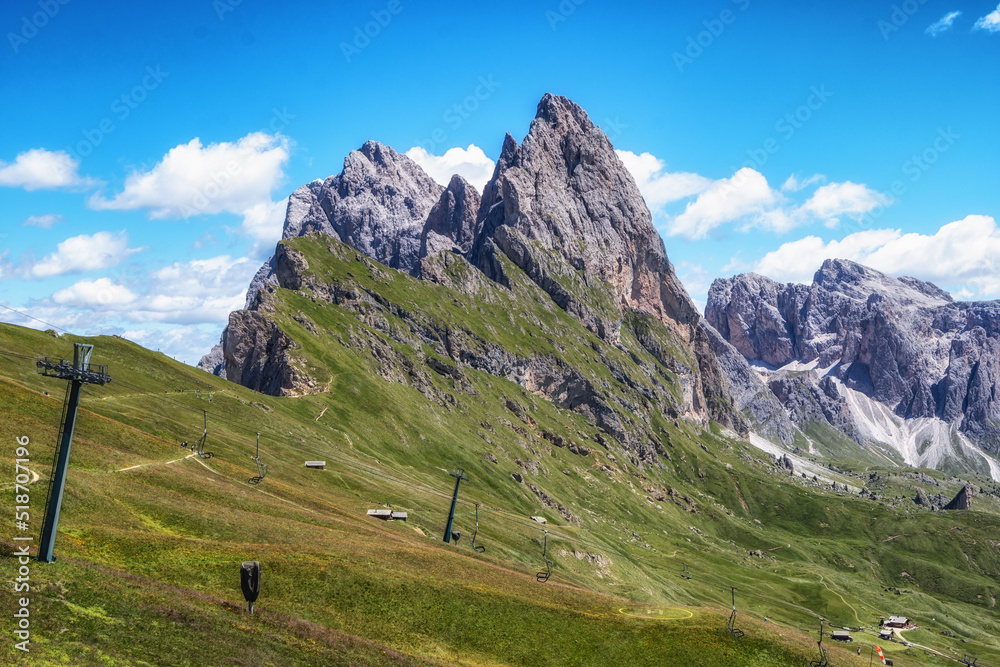 Seceda mountain peak