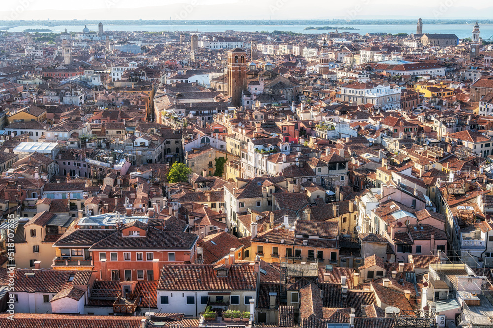 Venice city view from campanile