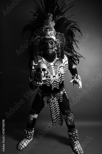 aztec skull man photo