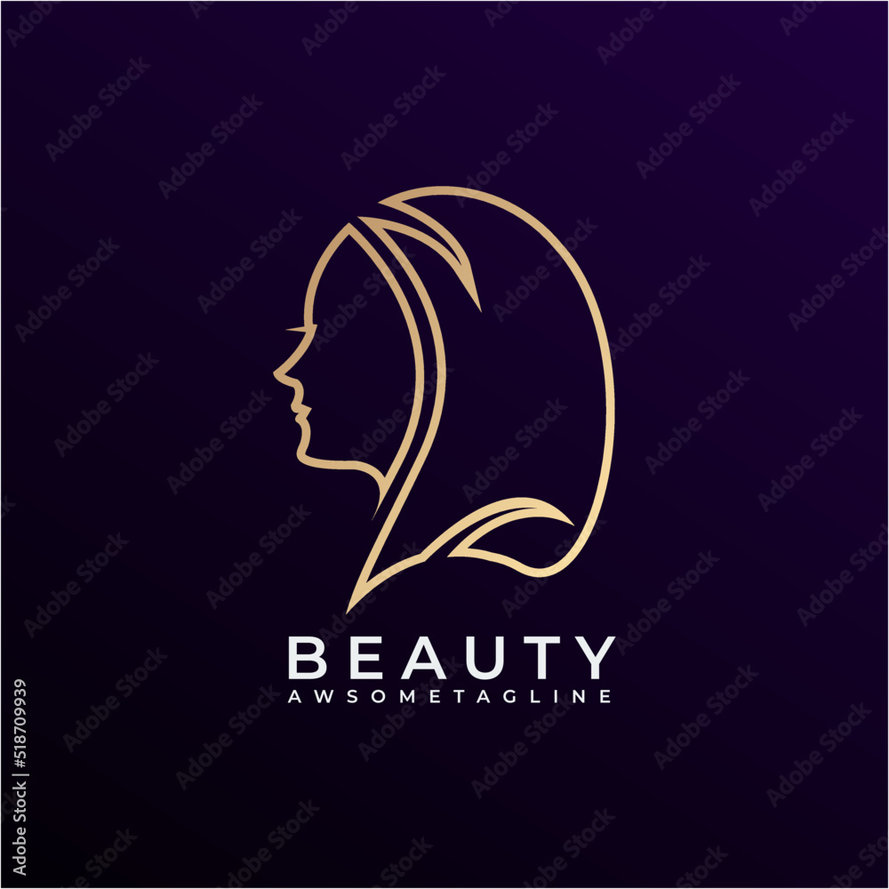 beauty line art logo