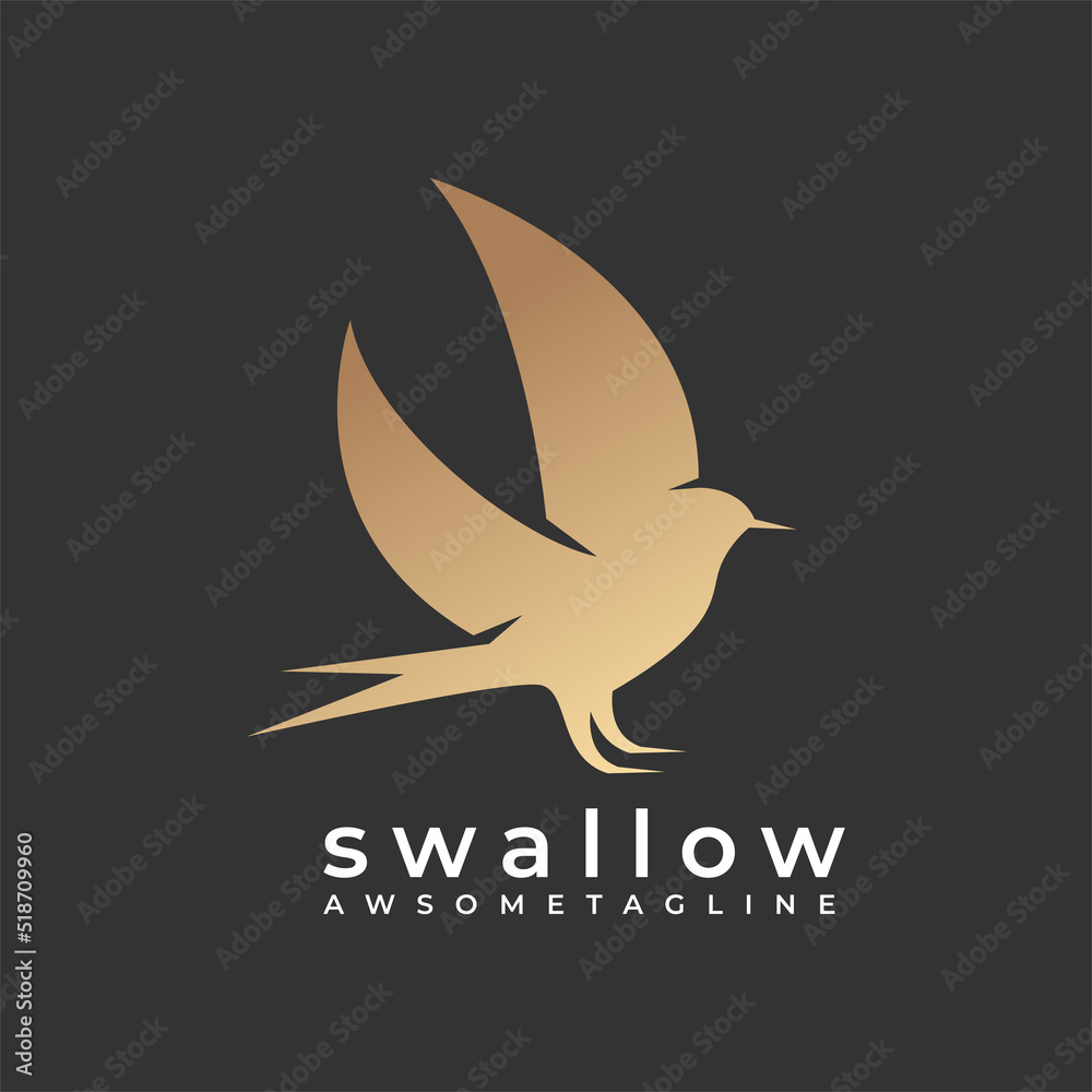 Obraz premium swallow silhouette logo