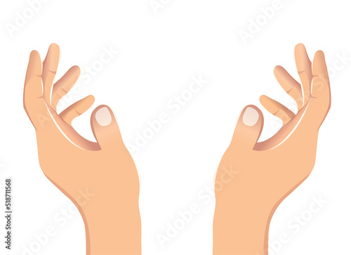 hands holding , hands pray vector