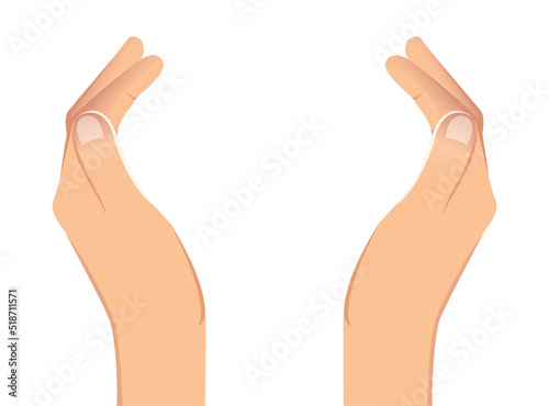 hands holding , hands pray vector