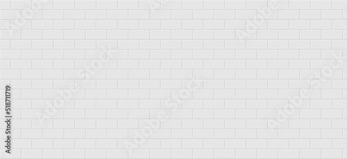 White brick wall background. Abstract geometric seamless pattern design. Vector illustration